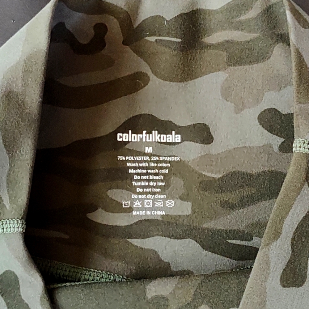 Women's Colorfulkoala High Waisted Yoga Pants Camouflage Leggings Medium - Picture 2 of 4
